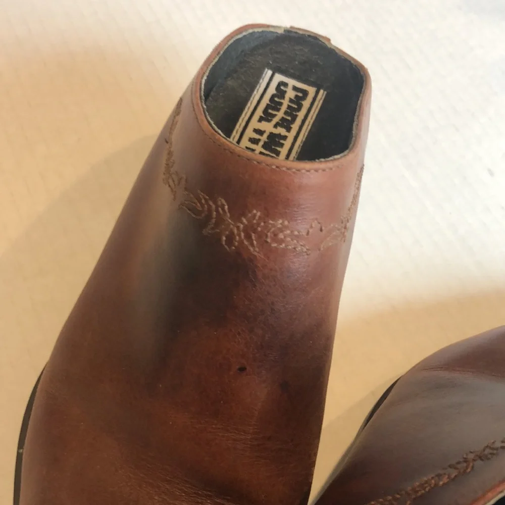 Code West Vintage Brown Leather Ankle Boots
